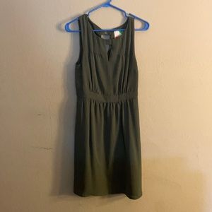 Olive colored bridesmaids dress